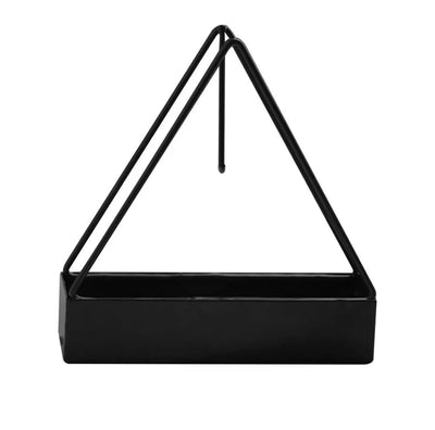 Black metal mosquito coil frame with tray