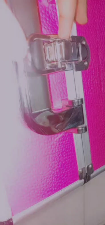 Imported Large Hot Pink Makeup Box – Professional Aluminum Cosmetic Organizer